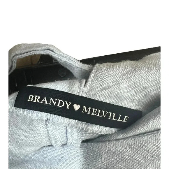 1793. BRANDY MELVILLE TRUE WRAP SKIRT LIGHT BLUE IN COLOR ONE SIZE WITH TIE - Picture 4 of 7